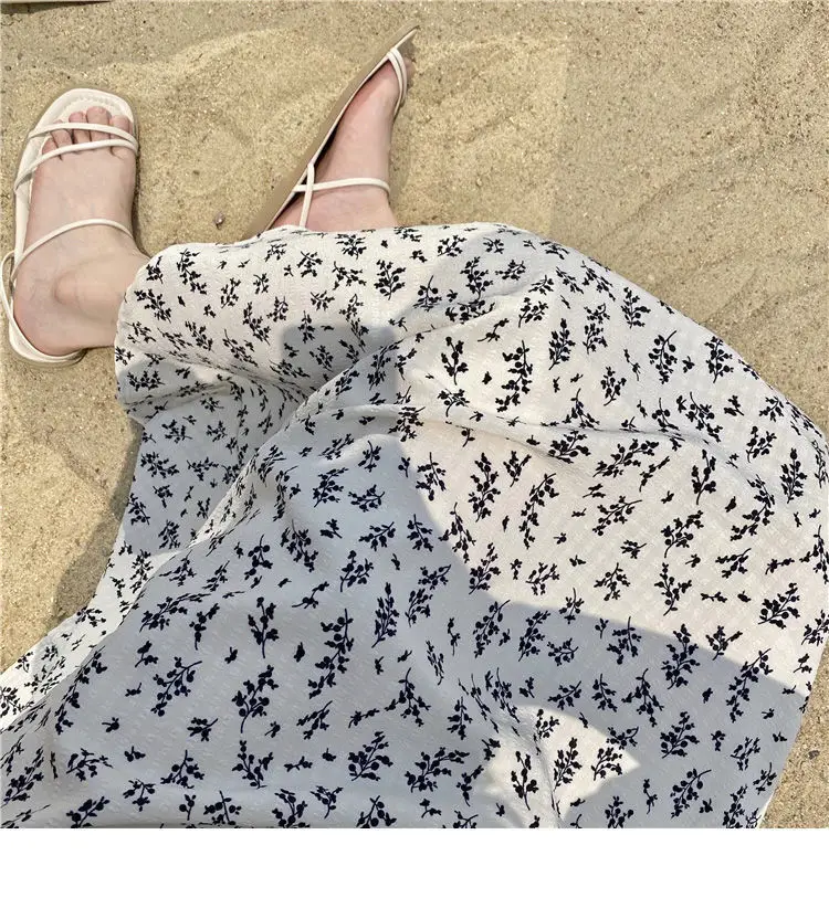 Summer Floral Skirt Dress Petite Medium Length — feature 20