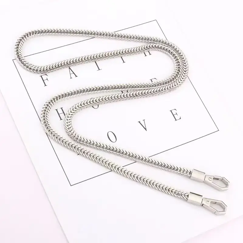 Steel Chain Shoulder Strap Light Gold Wide Strap - Image 6