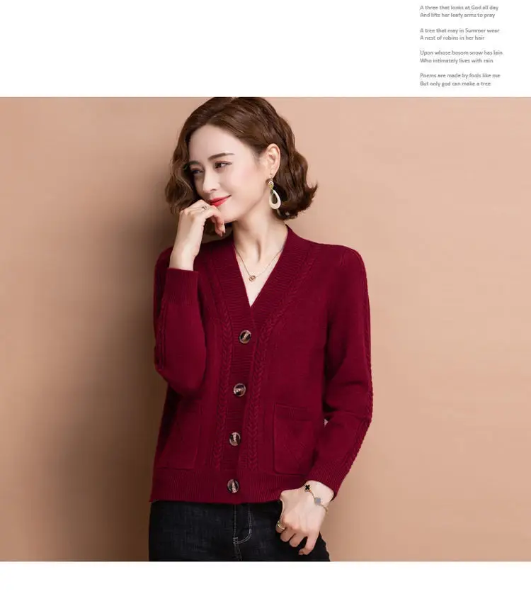 2026 V-Neck Knitted Cardigan for Women — feature 11