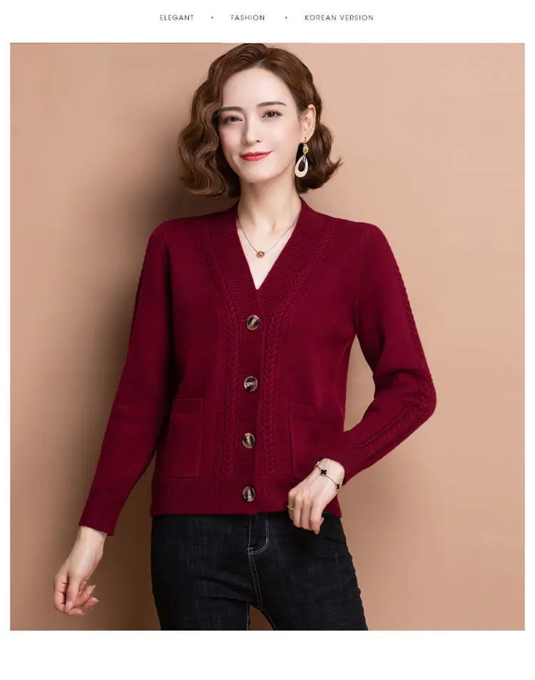 2026 V-Neck Knitted Cardigan for Women — feature 12