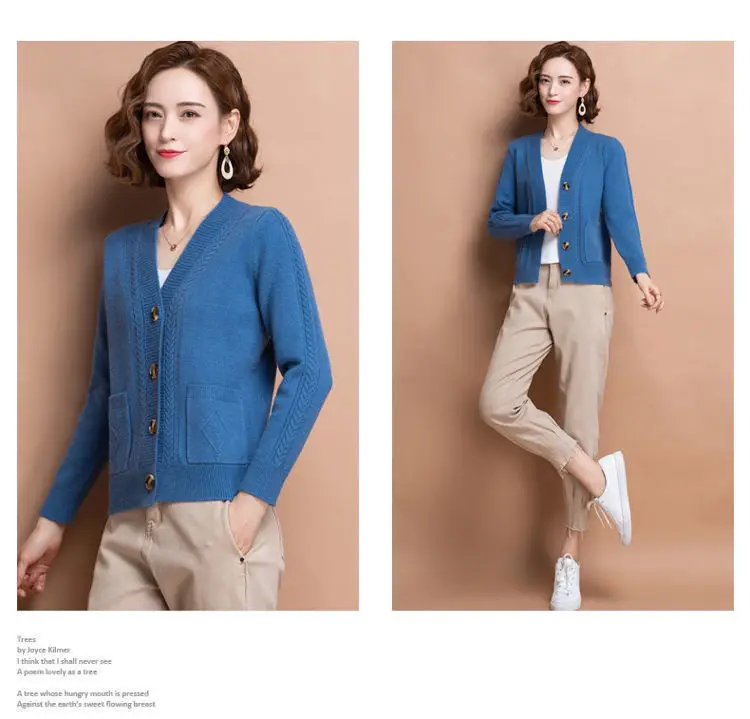 2026 V-Neck Knitted Cardigan for Women — feature 13