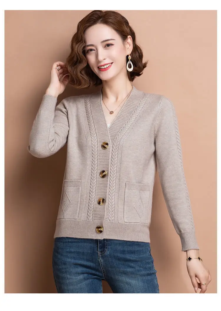 2026 V-Neck Knitted Cardigan for Women — feature 14