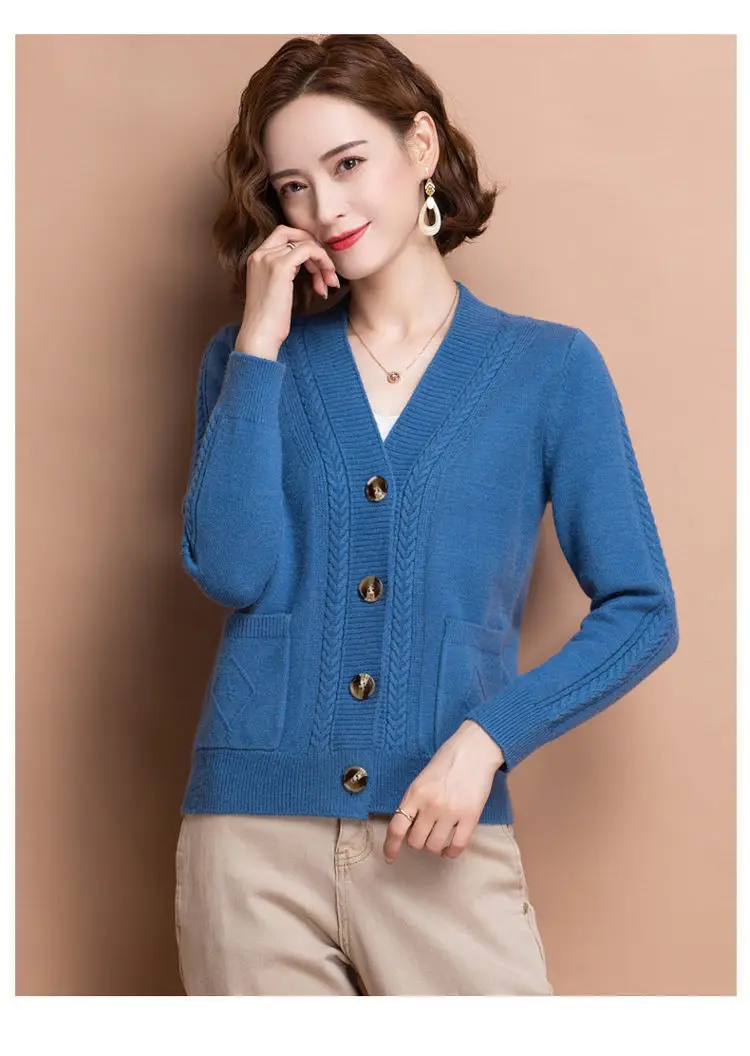 2026 V-Neck Knitted Cardigan for Women — feature 15
