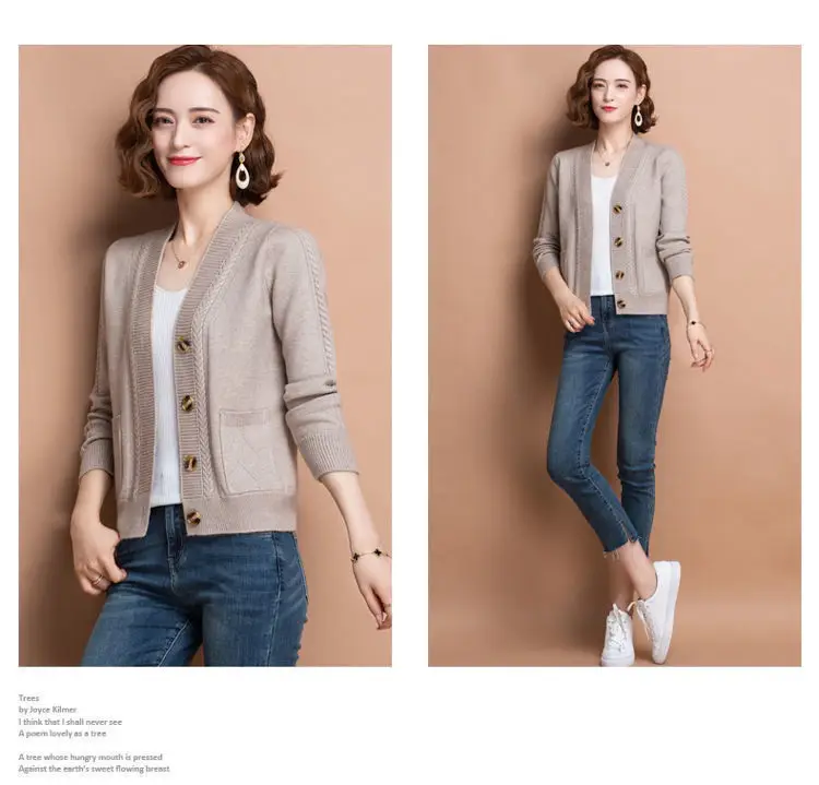 2026 V-Neck Knitted Cardigan for Women — feature 17