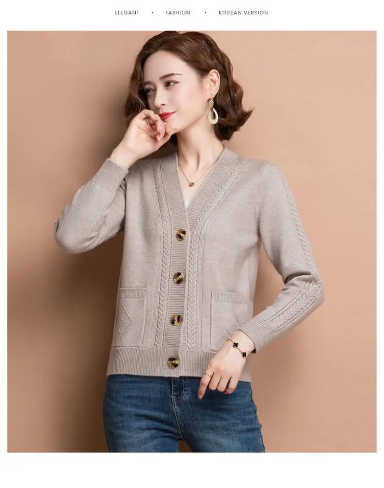 2026 V-Neck Knitted Cardigan for Women — feature 18