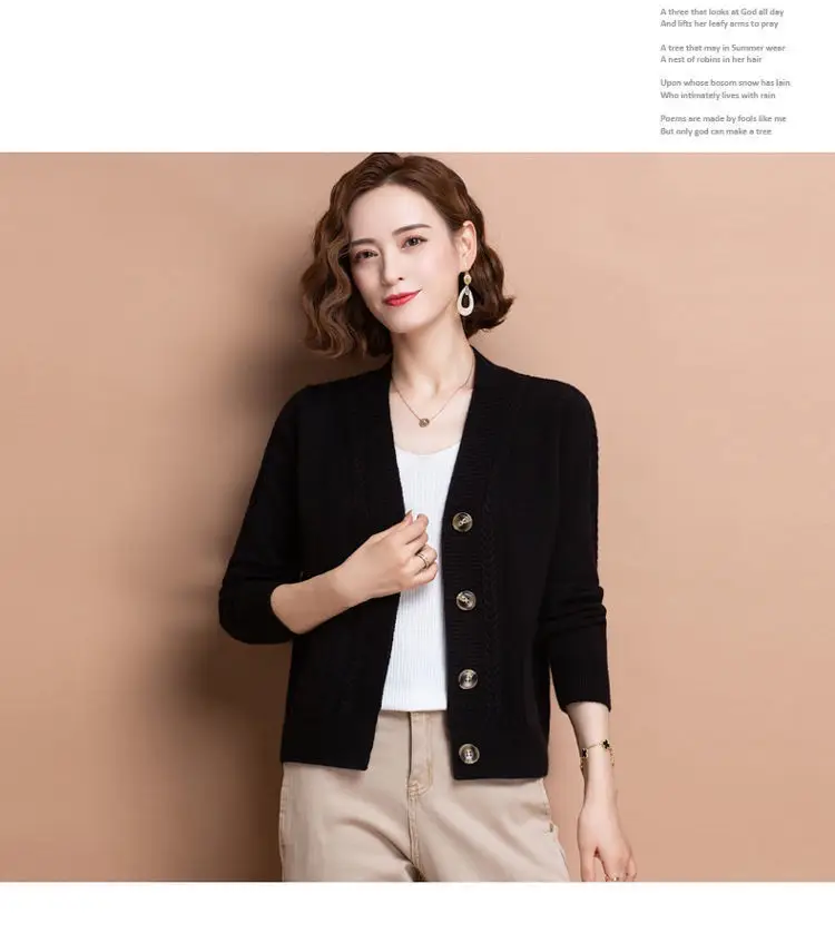 2026 V-Neck Knitted Cardigan for Women — feature 21