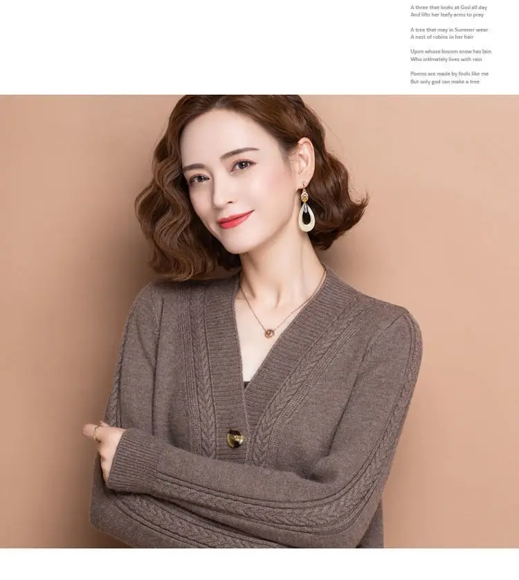 2026 V-Neck Knitted Cardigan for Women — feature 22
