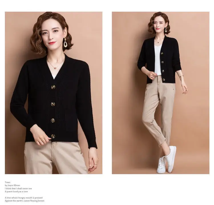 2026 V-Neck Knitted Cardigan for Women — feature 23