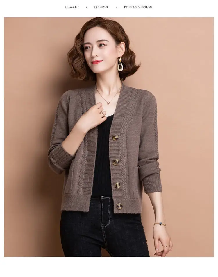 2026 V-Neck Knitted Cardigan for Women — feature 25