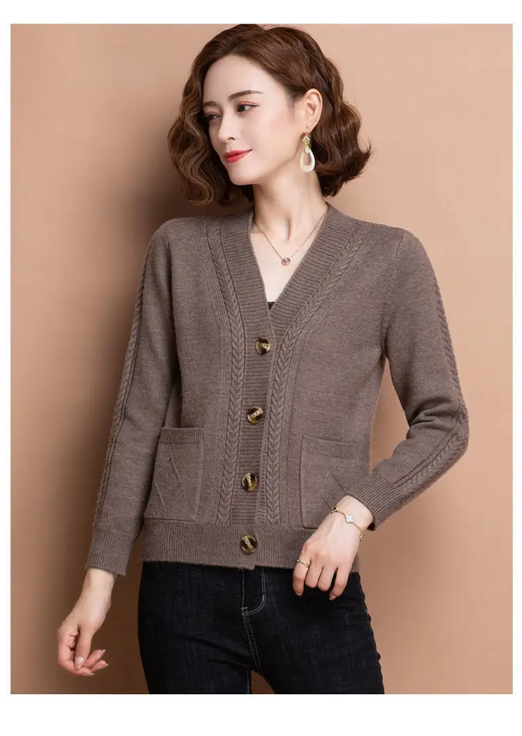 2026 V-Neck Knitted Cardigan for Women — feature 26