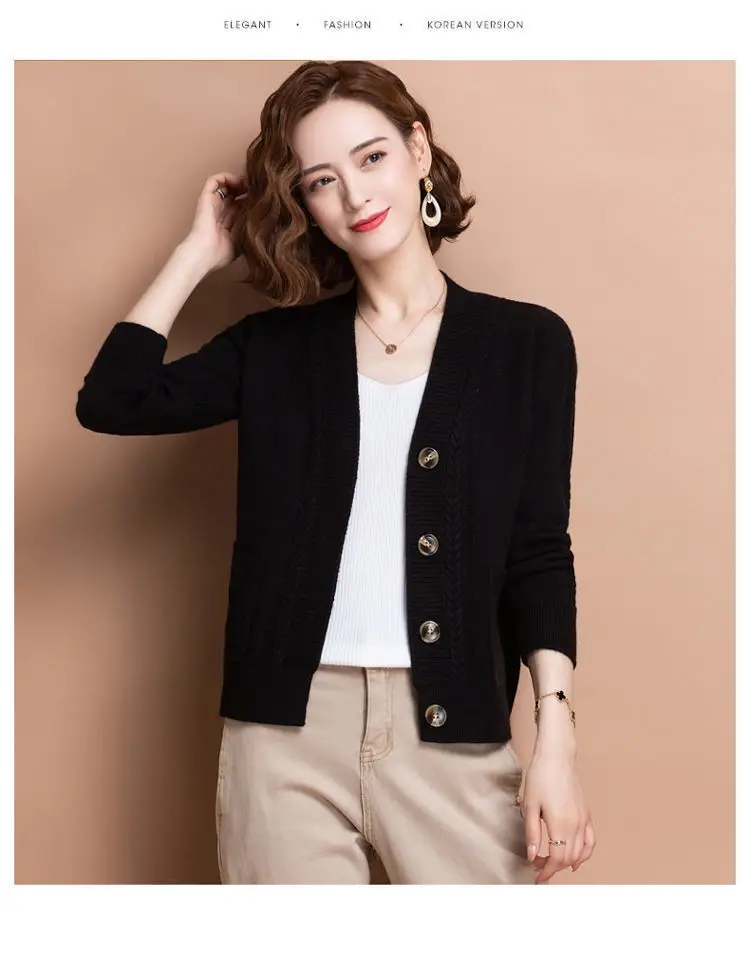 2026 V-Neck Knitted Cardigan for Women — feature 27