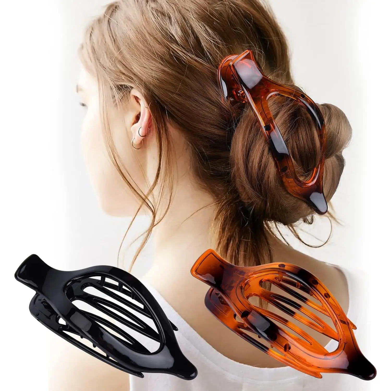 Oval Duckbill Hair Clips Large Grabber Set