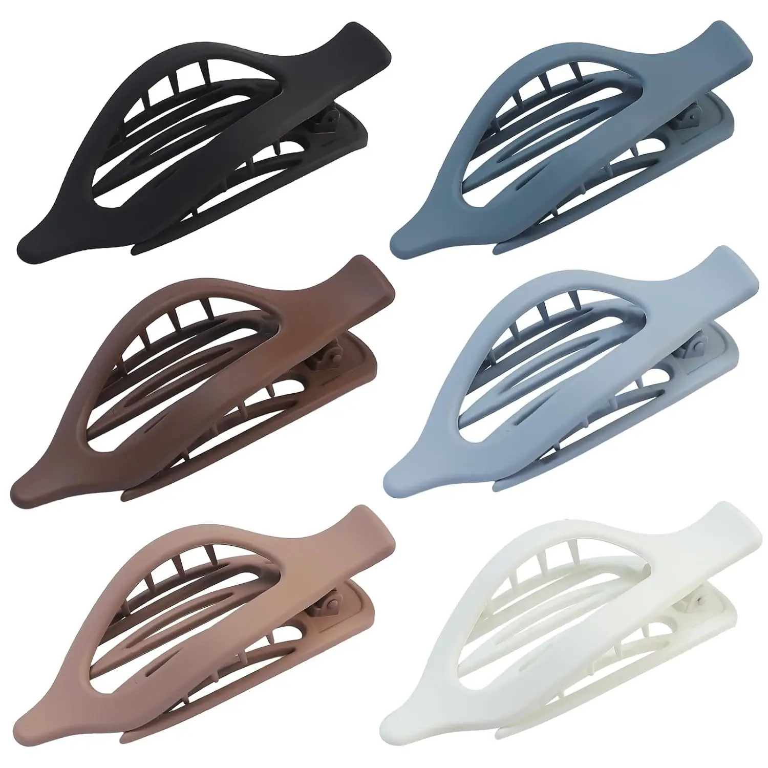 Oval Duckbill Hair Clips Large Grabber Set