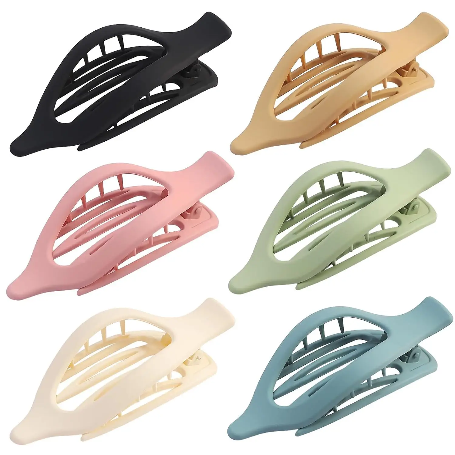 Oval Duckbill Hair Clips Large Grabber Set