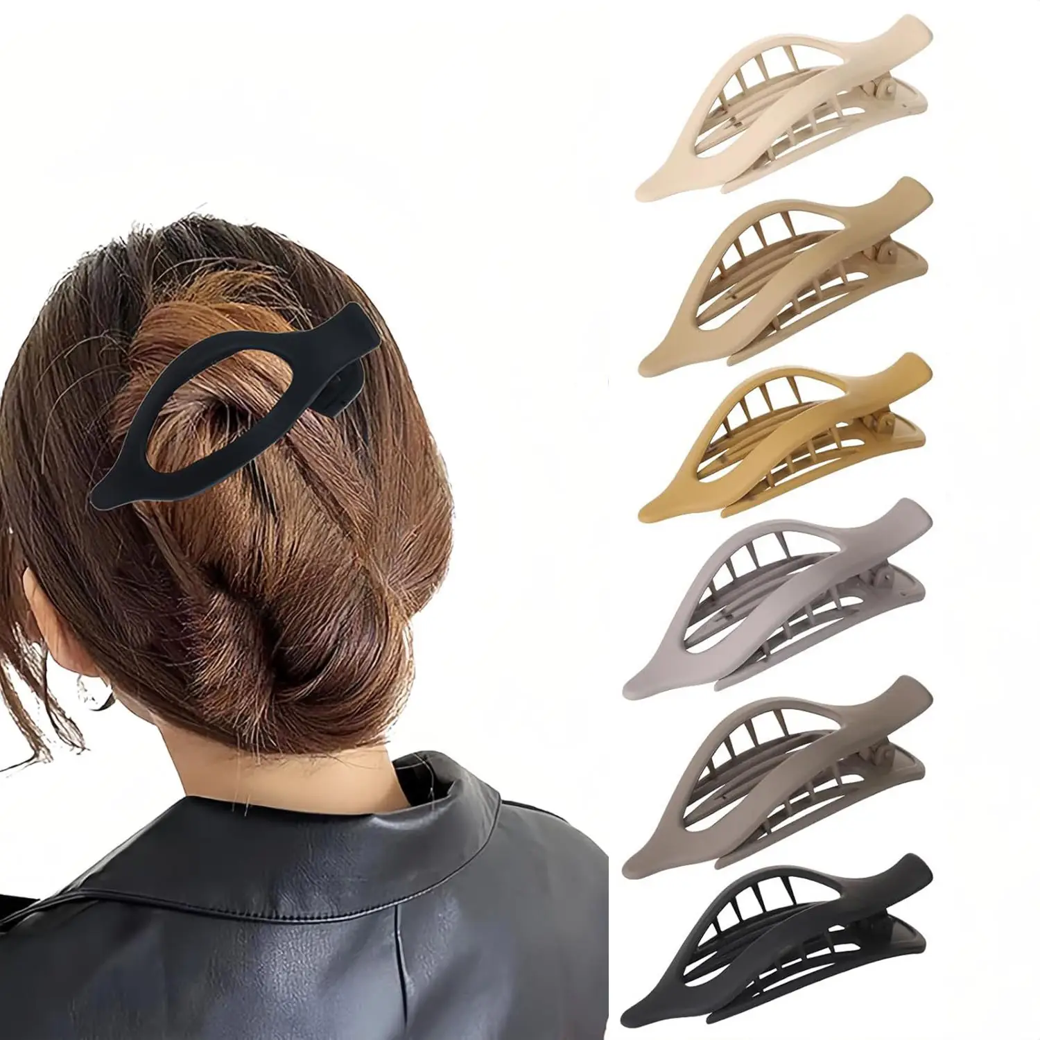 Oval Duckbill Hair Clips Large Grabber Set