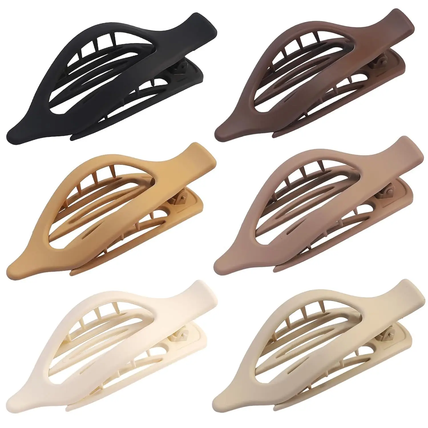 Oval Duckbill Hair Clips Large Grabber Set