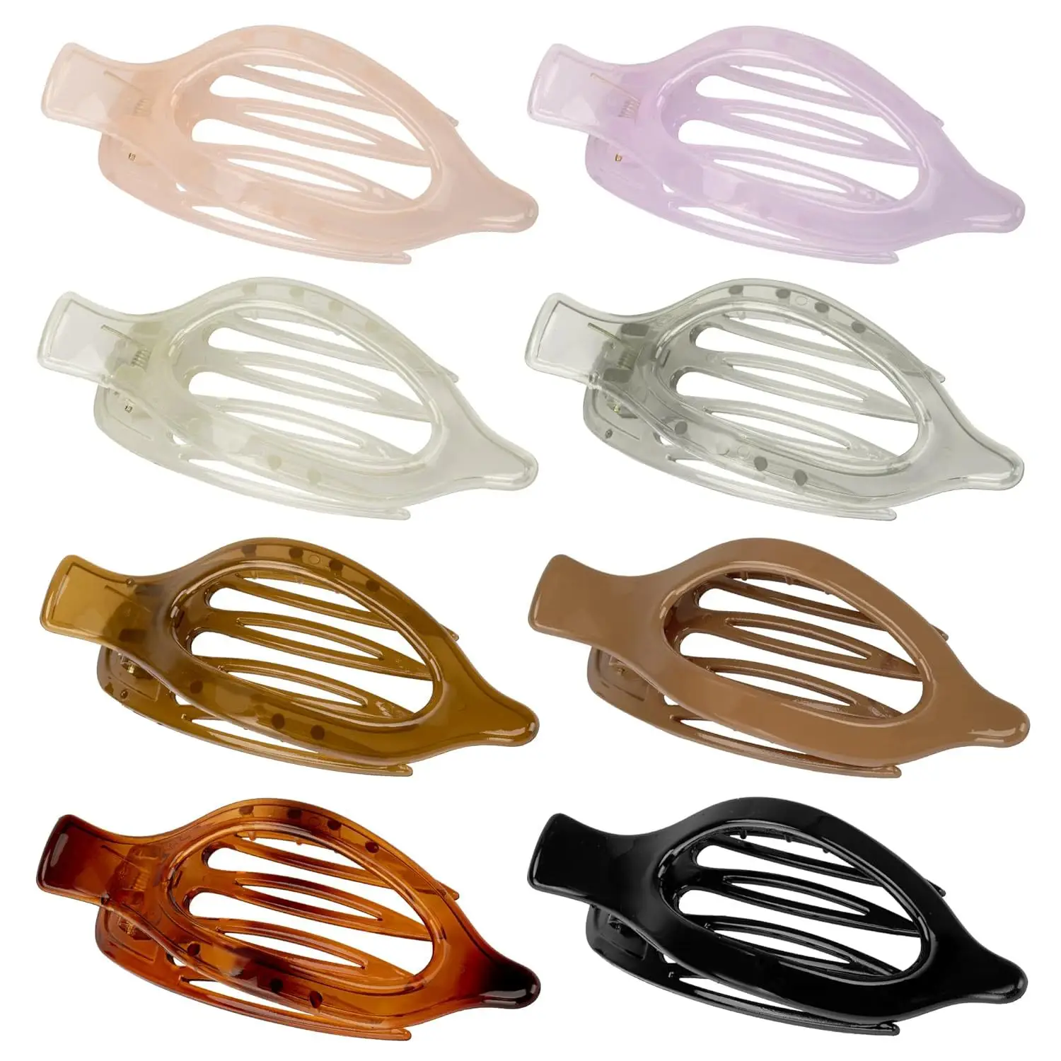 Oval Duckbill Hair Clips Large Grabber Set