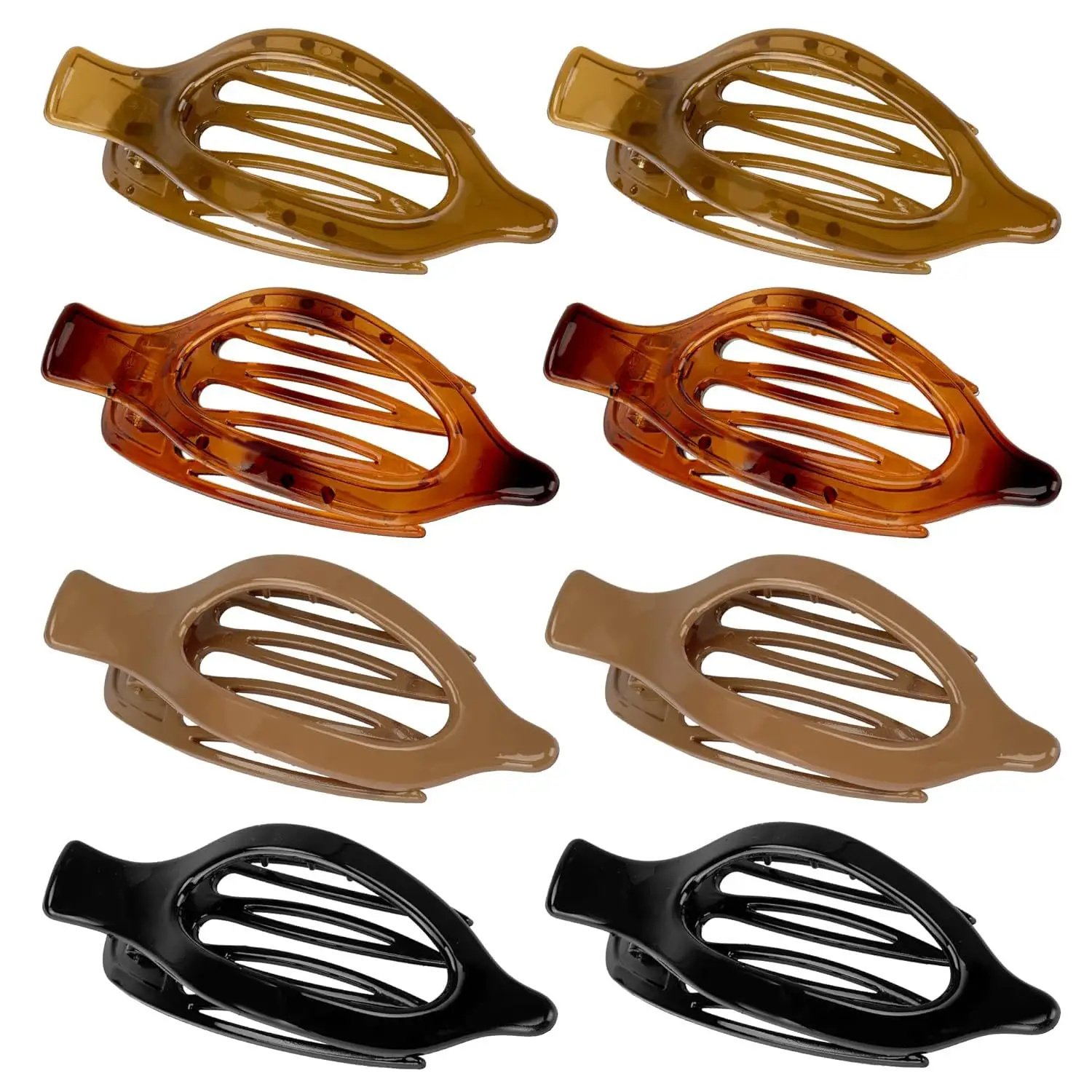 Oval Duckbill Hair Clips Large Grabber Set