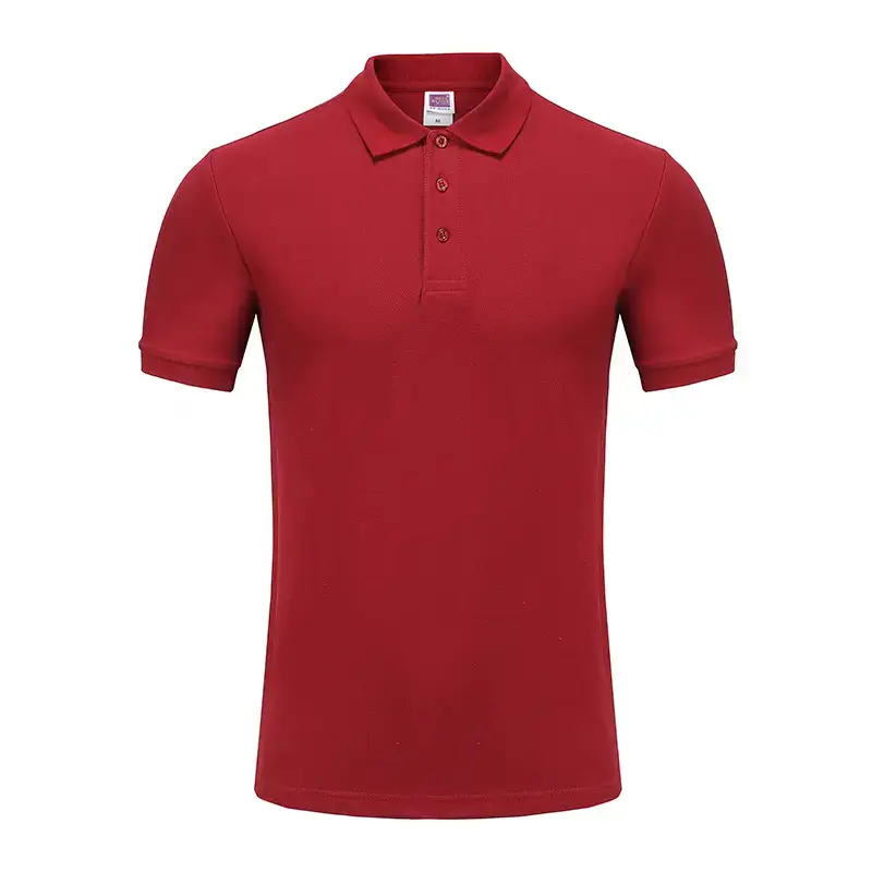 Black Cotton Polo Shirt for Men Short Sleeve - Image 10
