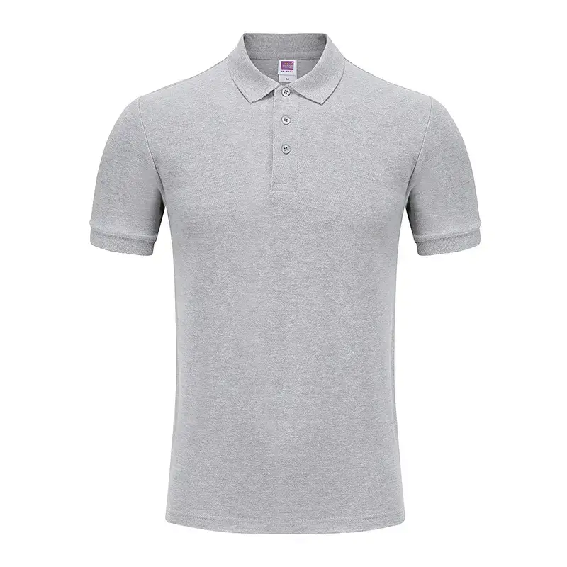 Black Cotton Polo Shirt for Men Short Sleeve - Image 11