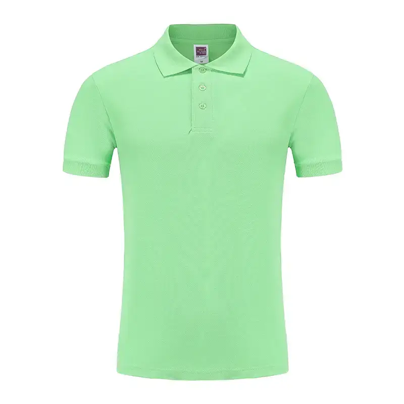 Black Cotton Polo Shirt for Men Short Sleeve - Image 13