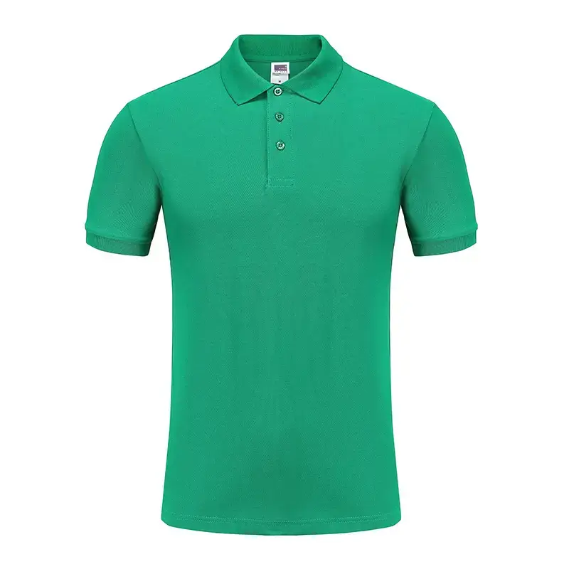 Black Cotton Polo Shirt for Men Short Sleeve - Image 18
