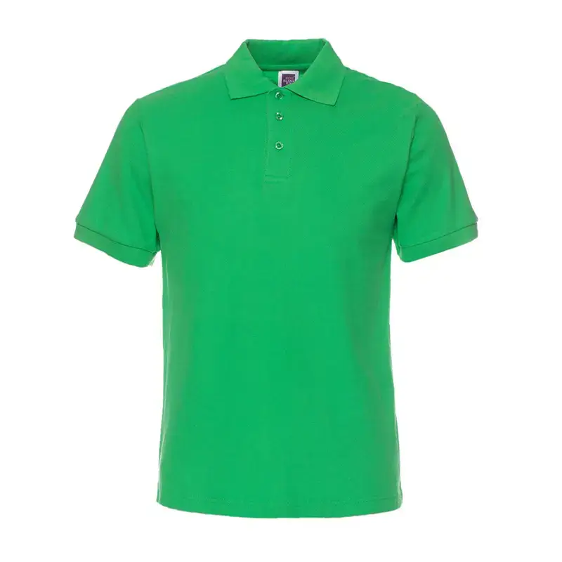 Black Cotton Polo Shirt for Men Short Sleeve - Image 6