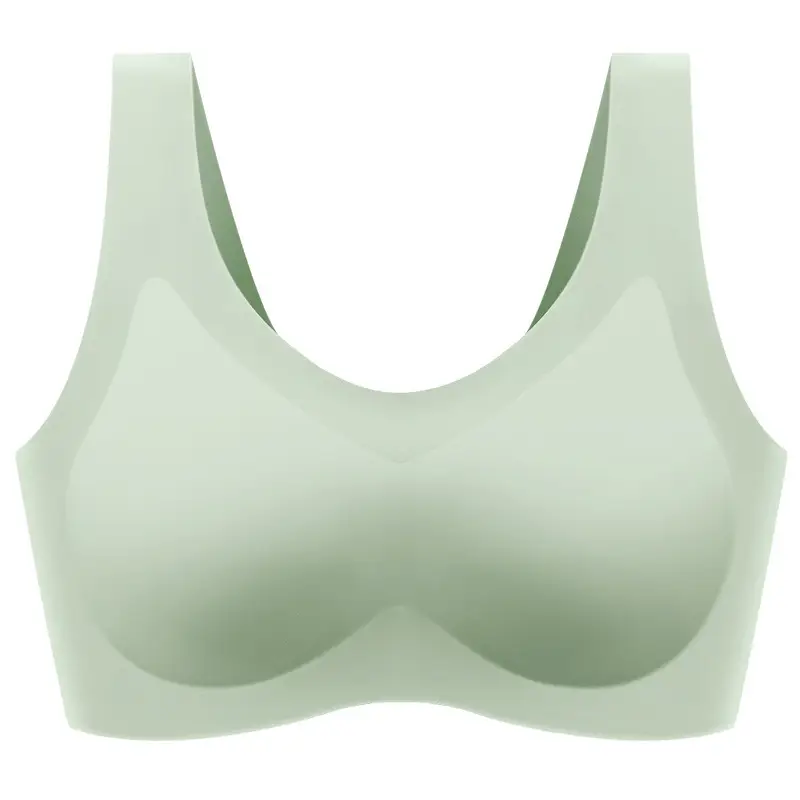 Meiya Ting One-piece Seamless Fixed Cup Underwear Women's Mulberry Silk Women's bra Vest bra