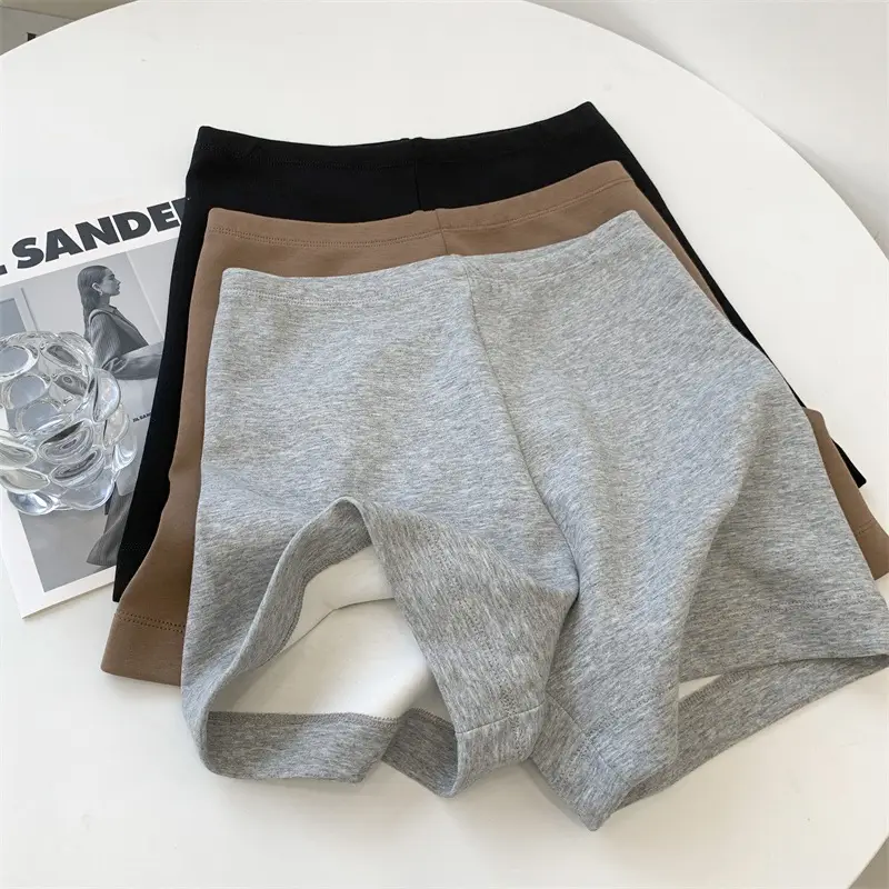 Women High Waist Stretch Matching Shorts Solid Color - Image 4