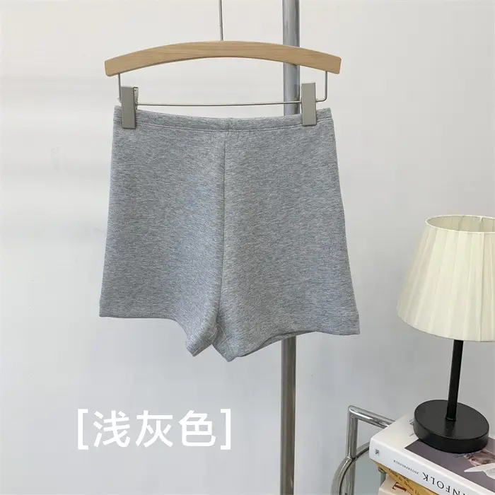 Women High Waist Stretch Matching Shorts Solid Color — feature 23