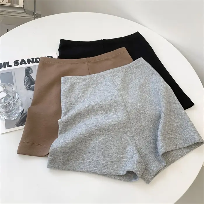 Women High Waist Stretch Matching Shorts Solid Color — feature 6