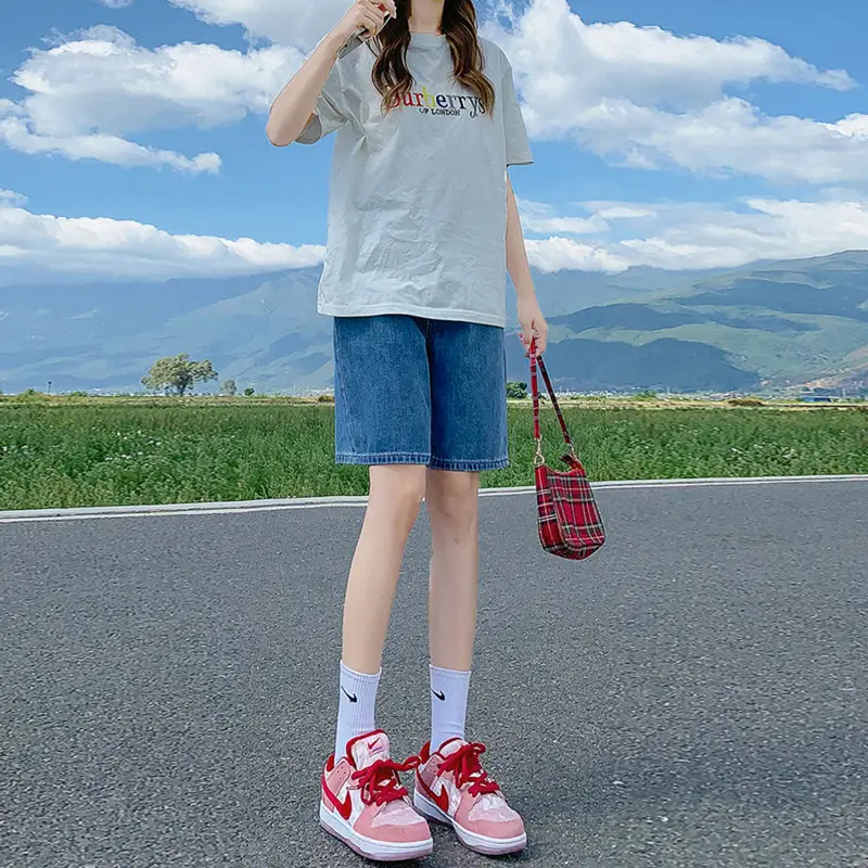 Women Slim Fit Denim Shorts Summer 2022 - Image 3