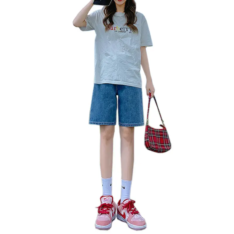 Women Slim Fit Denim Shorts Summer 2022 - Image 5