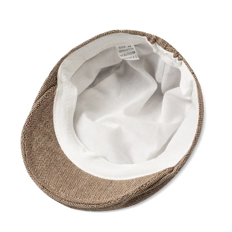 Children's Brown Embroidered Beret Cap — feature 5