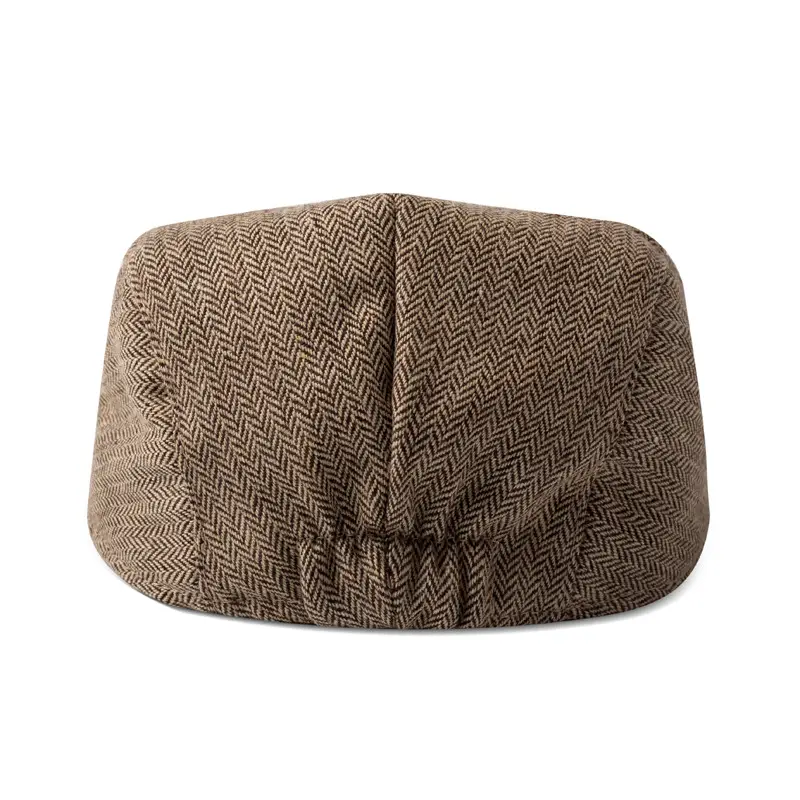 Children's Brown Embroidered Beret Cap - Image 9