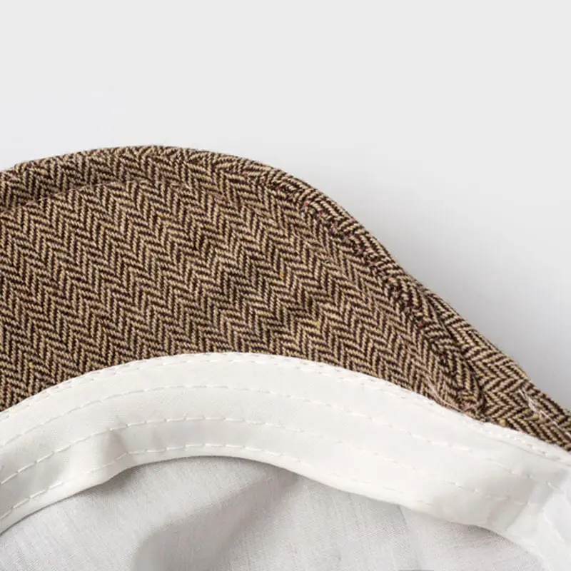 Children's Brown Embroidered Beret Cap — feature 6