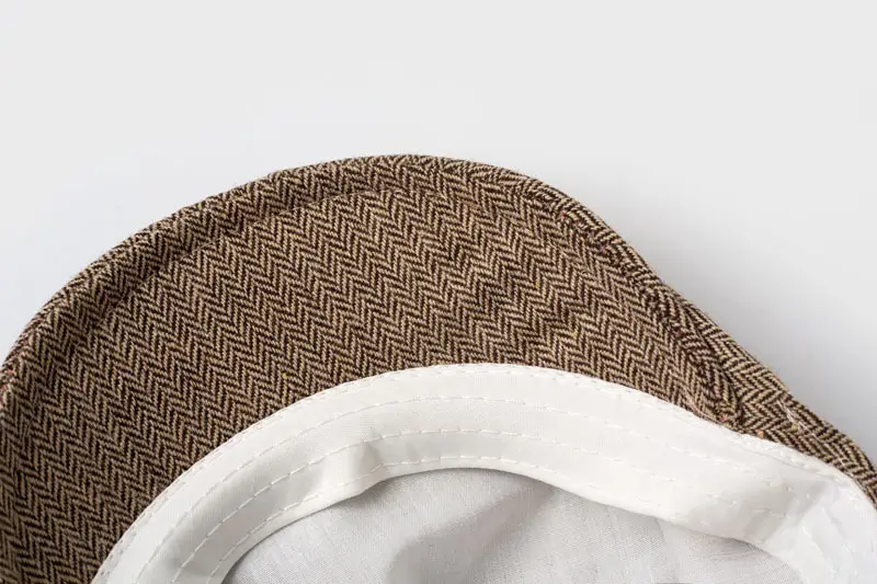 Children's Brown Embroidered Beret Cap — feature 7