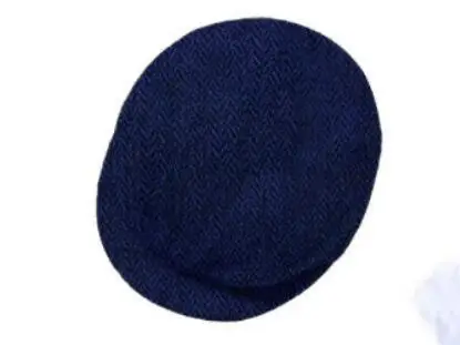 Children's Brown Embroidered Beret Cap - Image 2