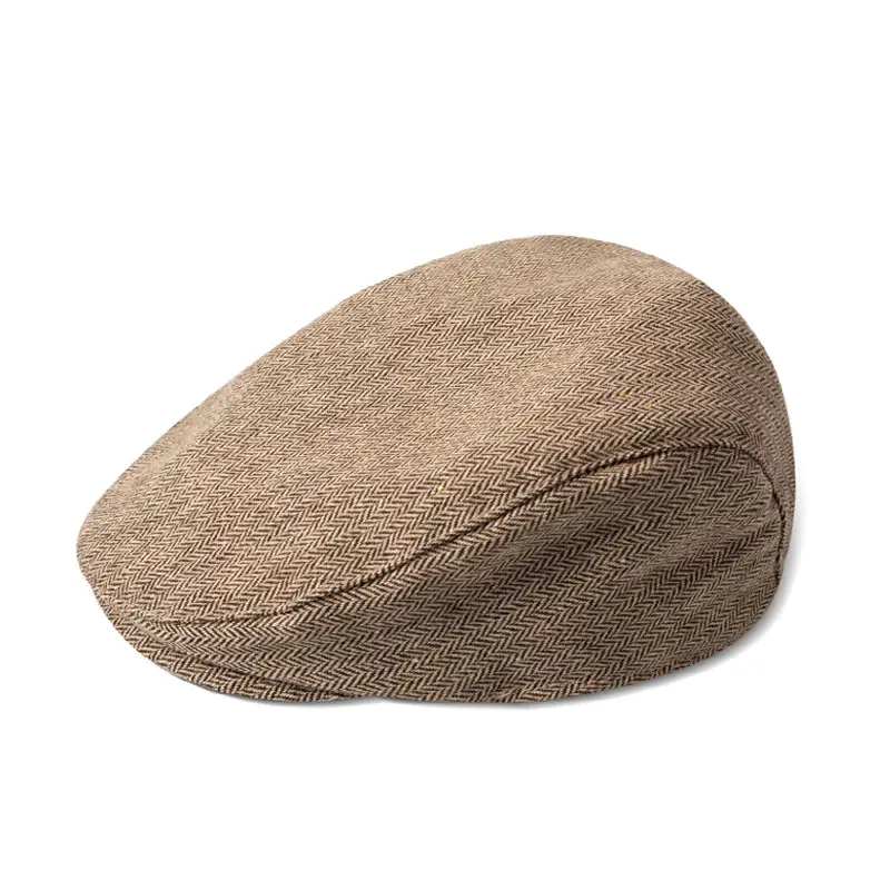 Children's Brown Embroidered Beret Cap - Image 4