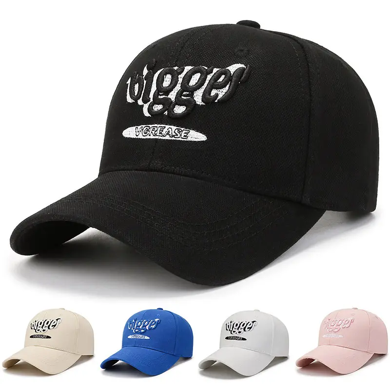 Black Embroidered Baseball Cap for Men Women