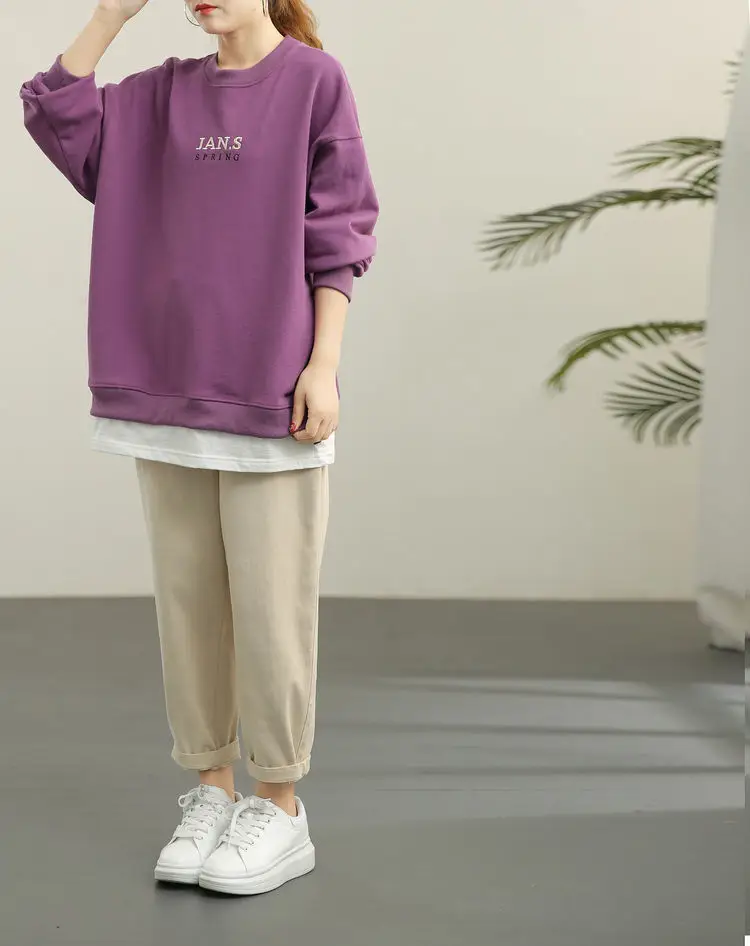 Women Brown Cropped Radish Pants Autumn Slimming — feature 2
