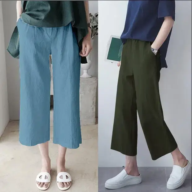 Women Cotton Linen Wide Leg Pants Spring Summer 2025 — feature 11