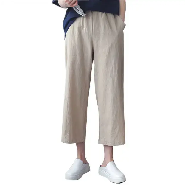 Women Cotton Linen Wide Leg Pants Spring Summer 2025 — feature 5