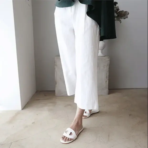 Women Cotton Linen Wide Leg Pants Spring Summer 2025 — feature 6