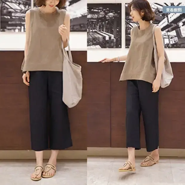Women Cotton Linen Wide Leg Pants Spring Summer 2025 — feature 7
