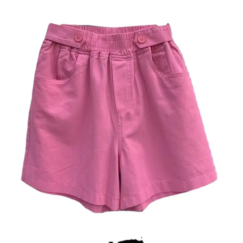 Women Purple High-Waist Wide Leg Shorts 2025