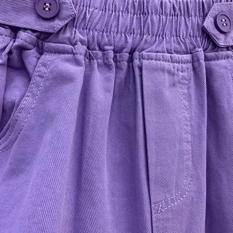 Women Purple High-Waist Wide Leg Shorts 2025 — feature 6