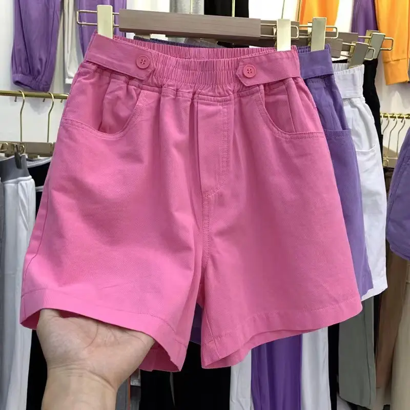 Women Purple High-Waist Wide Leg Shorts 2025 — feature 8