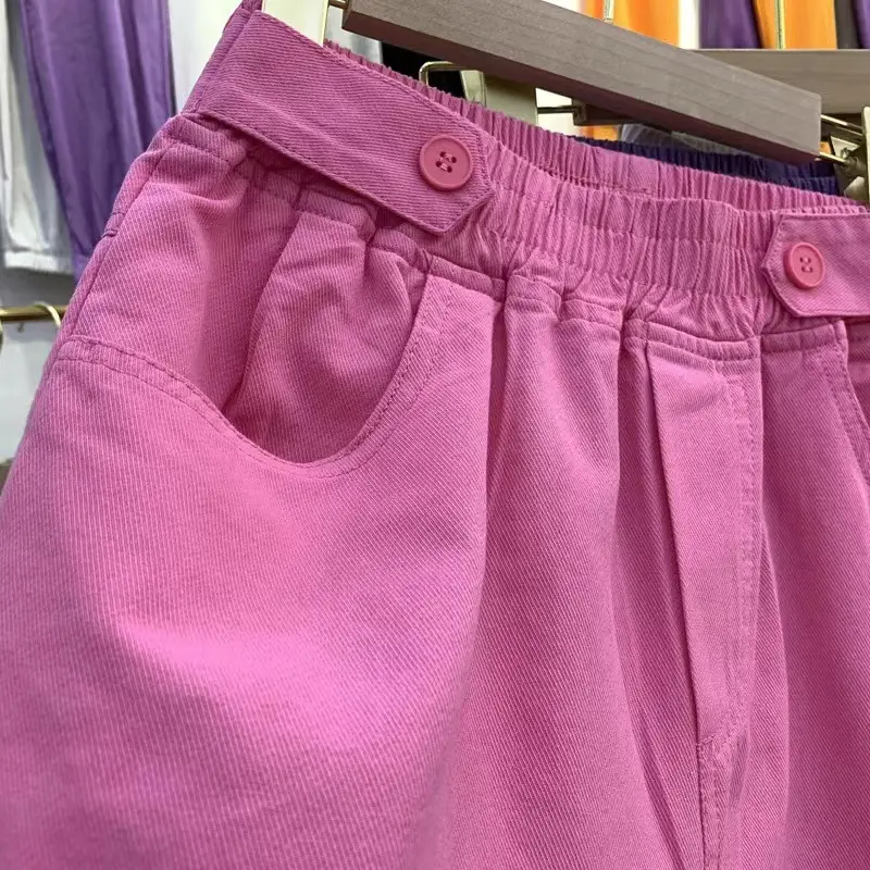 Women Purple High-Waist Wide Leg Shorts 2025 — feature 9
