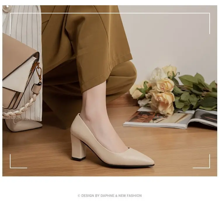 Women's Beige Pointed Toe Heeled Flats 2022 — feature 10